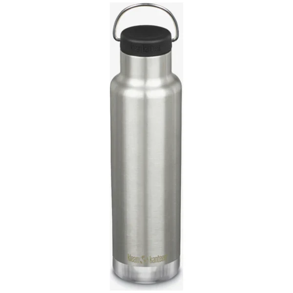 Klean Kanteen Isolatiefles Classic 20oz-592ml-Loop-Cap-Silver