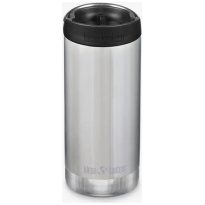 Klean Kanteen Isolatiefles TKWide 12oz-355ml-Cafe-Cap-Silver