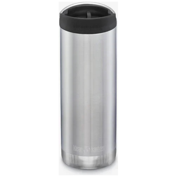 Klean Kanteen Isolatiefles TKWide 16oz-473ml-Cafe-Cap-Silver