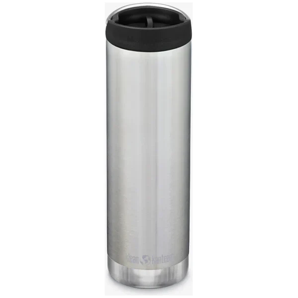 Klean Kanteen Isolatiefles TKWide 20oz-592ml-Cafe-Cap-Silver