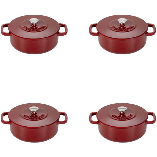 Combekk Mini Dutch Oven-Bordeaux-12cm-Set-4x