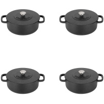 Combekk Mini Dutch Oven-Zwart-12cm-Set-4x