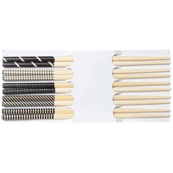 Chopsticks Zwart Decor 22.5cm set-5x - Image 2