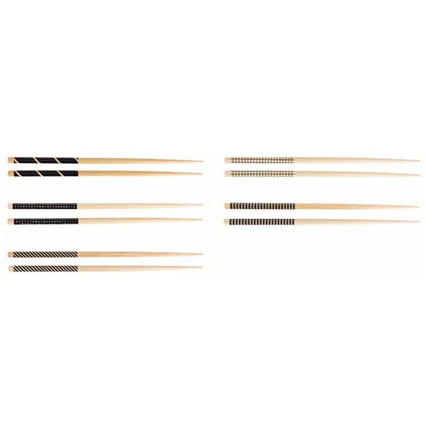 Chopsticks Zwart Decor 22.5cm set-5x