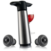 Vacu Vin Wine Saver-RVS-Pomp-2x-Stoppers